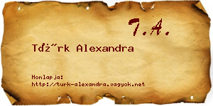 Türk Alexandra névjegykártya