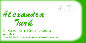 alexandra turk business card